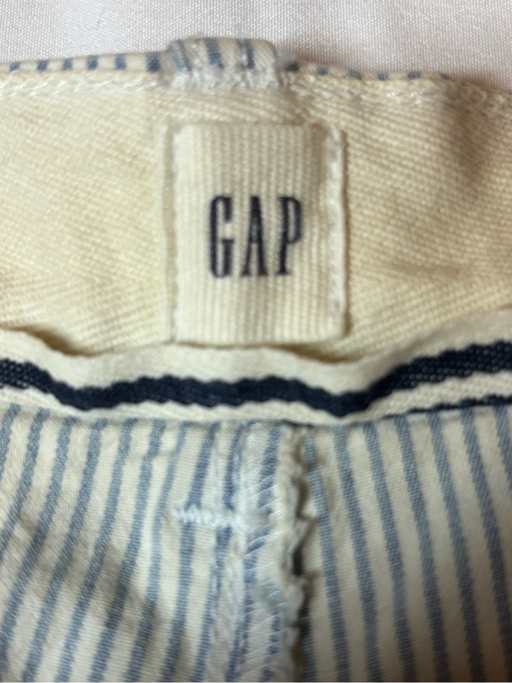 NWT GAP Light Blue and White Striped Women's Bermuda Shorts, size 14 - Picture 10 of 11